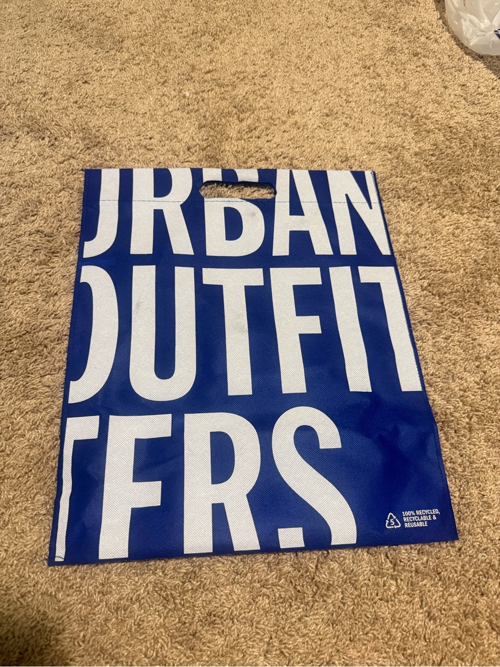 Urban Outfitters Royal Blue Logo Tote with White Print
